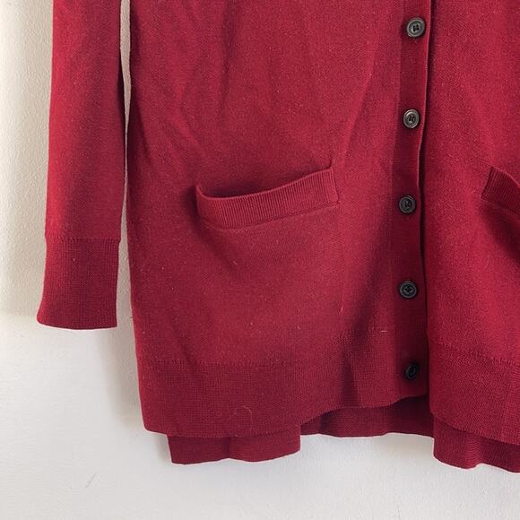 J. Crew Merino Wool blend dark academia button up knit cardigan sweater sz S - Picture 4 of 6